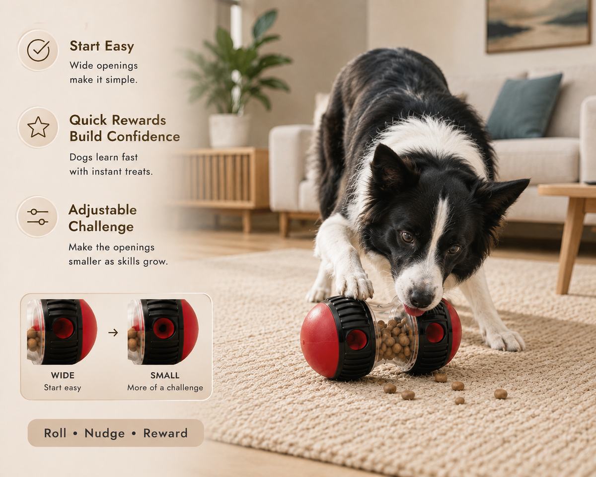 PAWIY™ Roll & Reward Interactive Dog Treat Dispenser