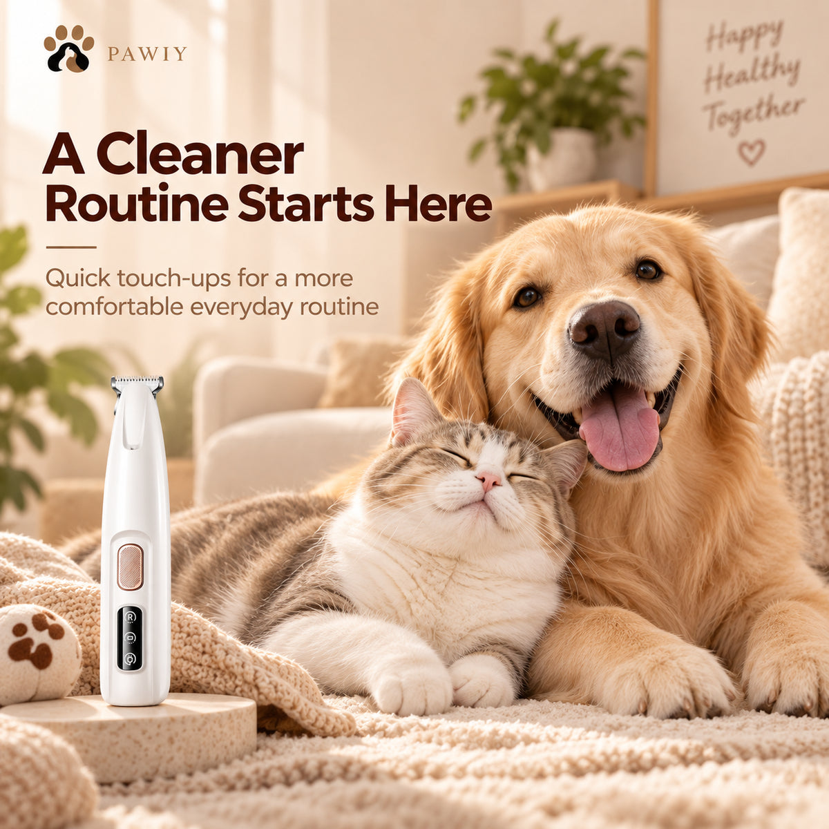 PAWIY™ CleanTrim Pro — Waterproof Precision Pet Trimmer