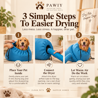 PAWIY™ PawDry — Hands-Free Pet Drying Bag