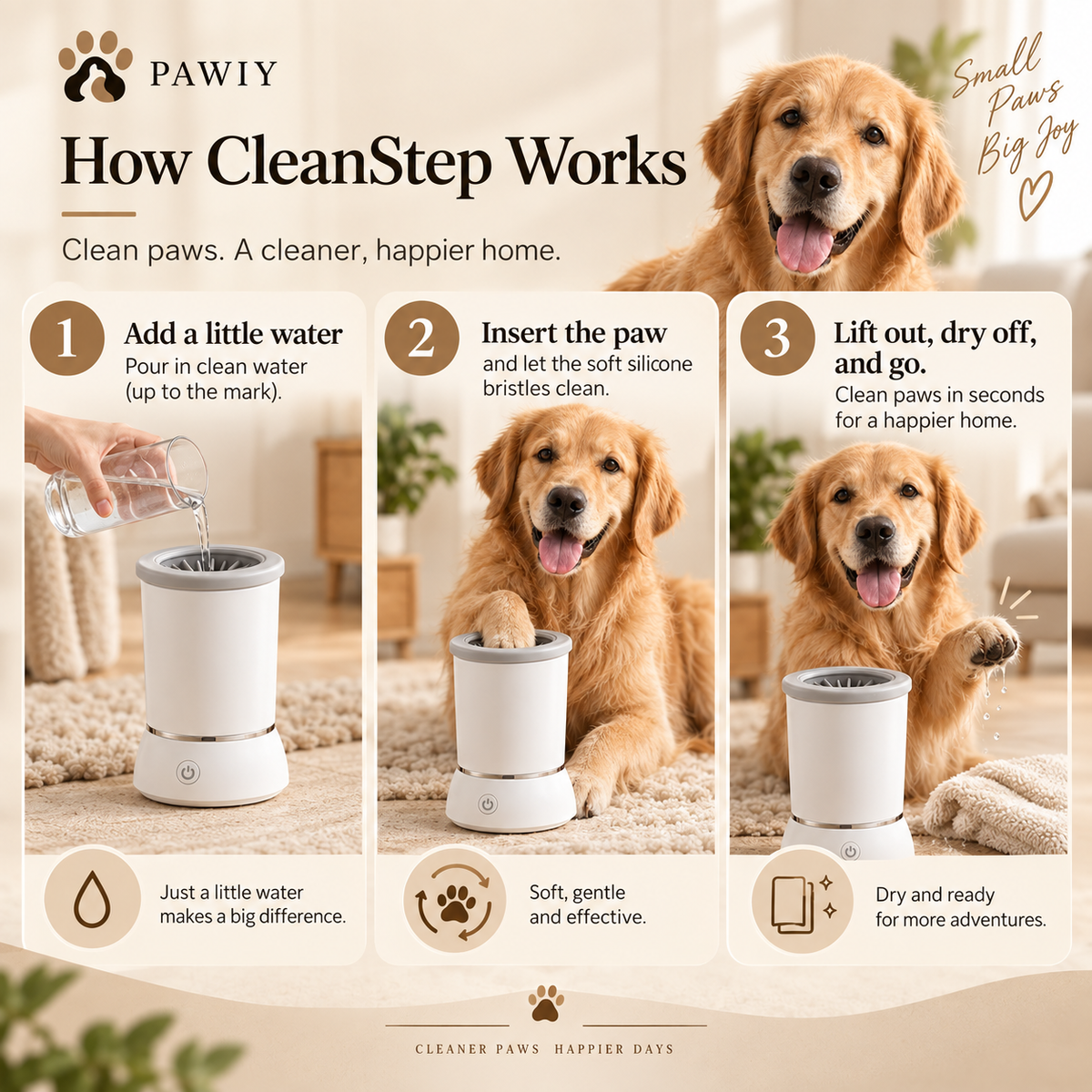 PAWIY CleanStep automatic paw cleaner product image