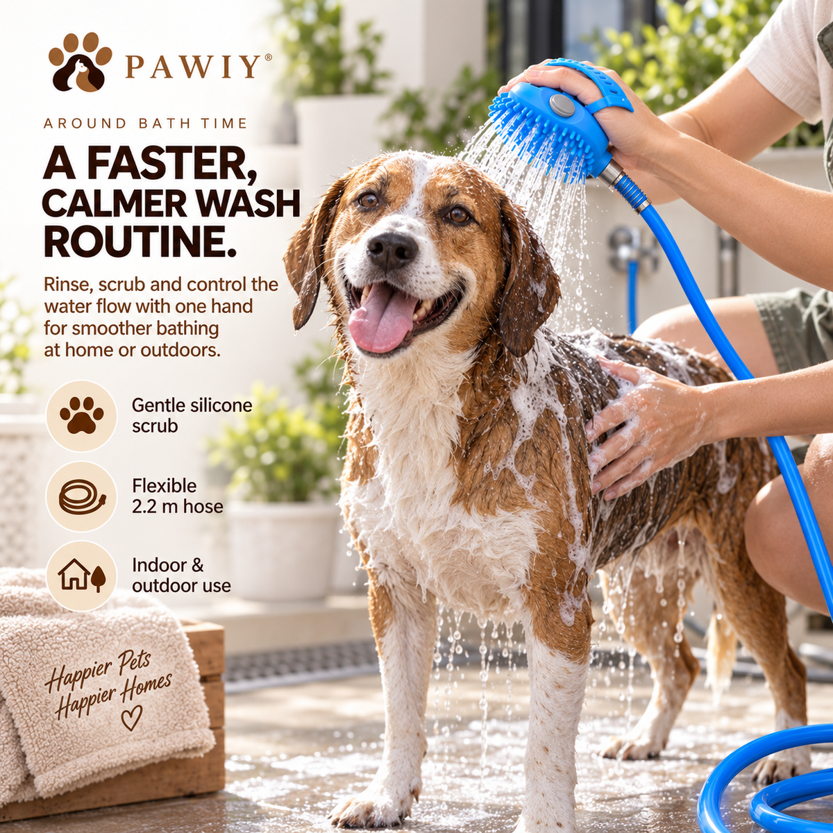 PAWIY™ BathFlow Pet Shower Brush