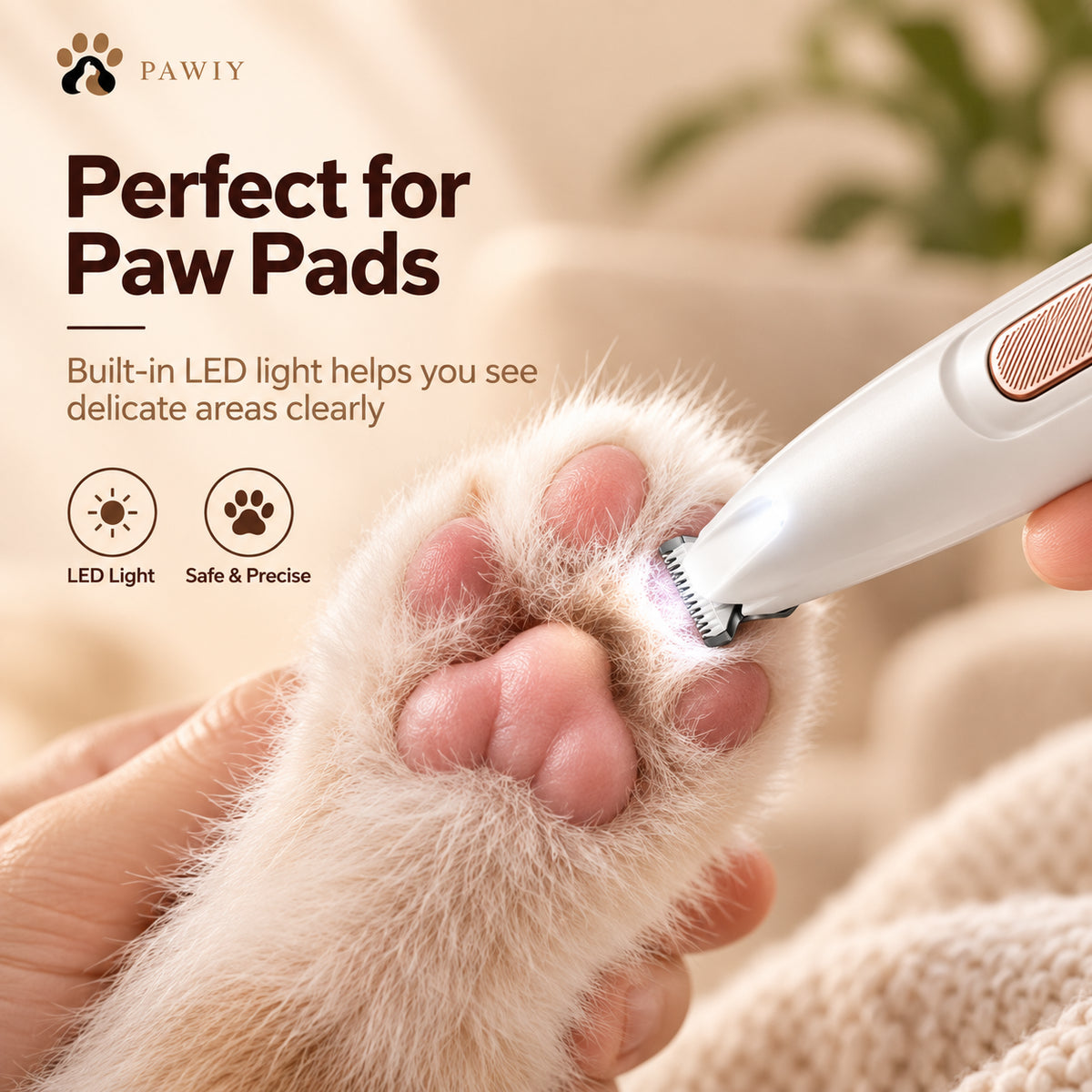 PAWIY™ CleanTrim Pro — Waterproof Precision Pet Trimmer