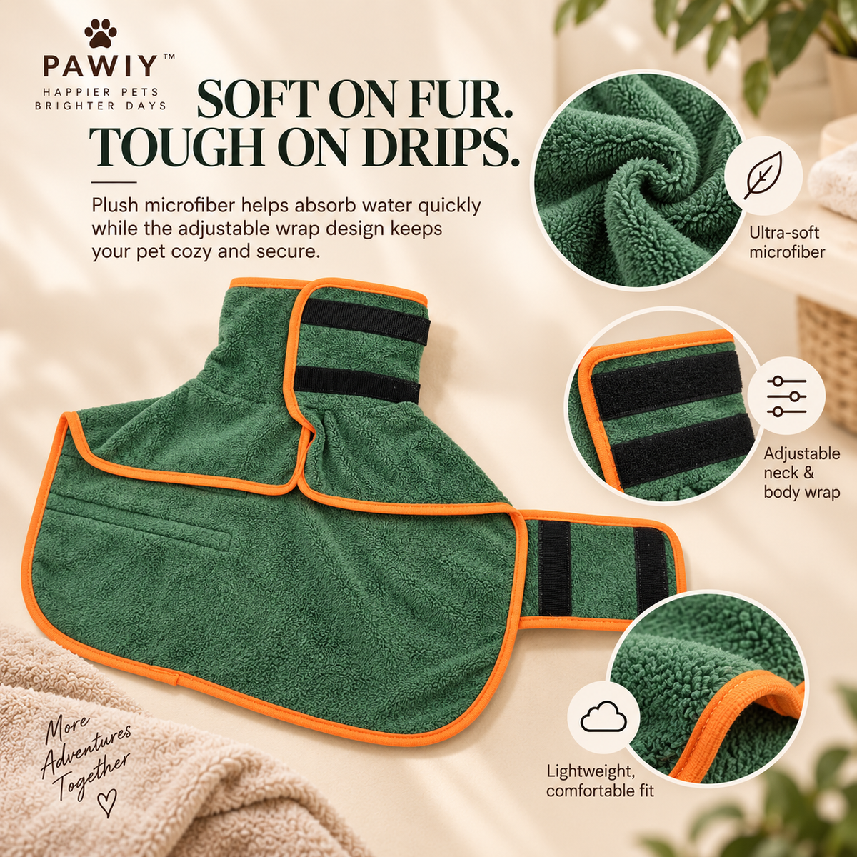 PAWIY™ DryWrap Pet Drying Coat