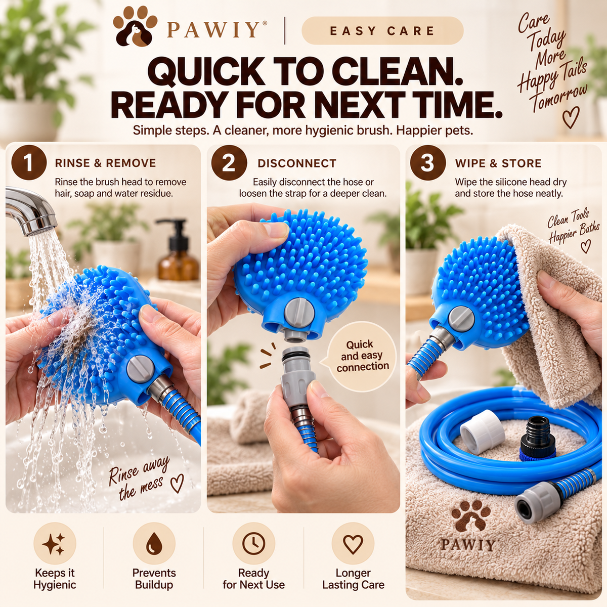 PAWIY™ BathFlow Pet Shower Brush