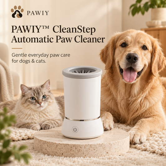 PAWIY CleanStep automatic paw cleaner in White
