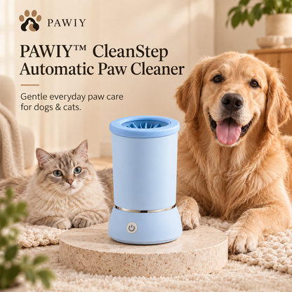 PAWIY CleanStep automatic paw cleaner in Soft Blue