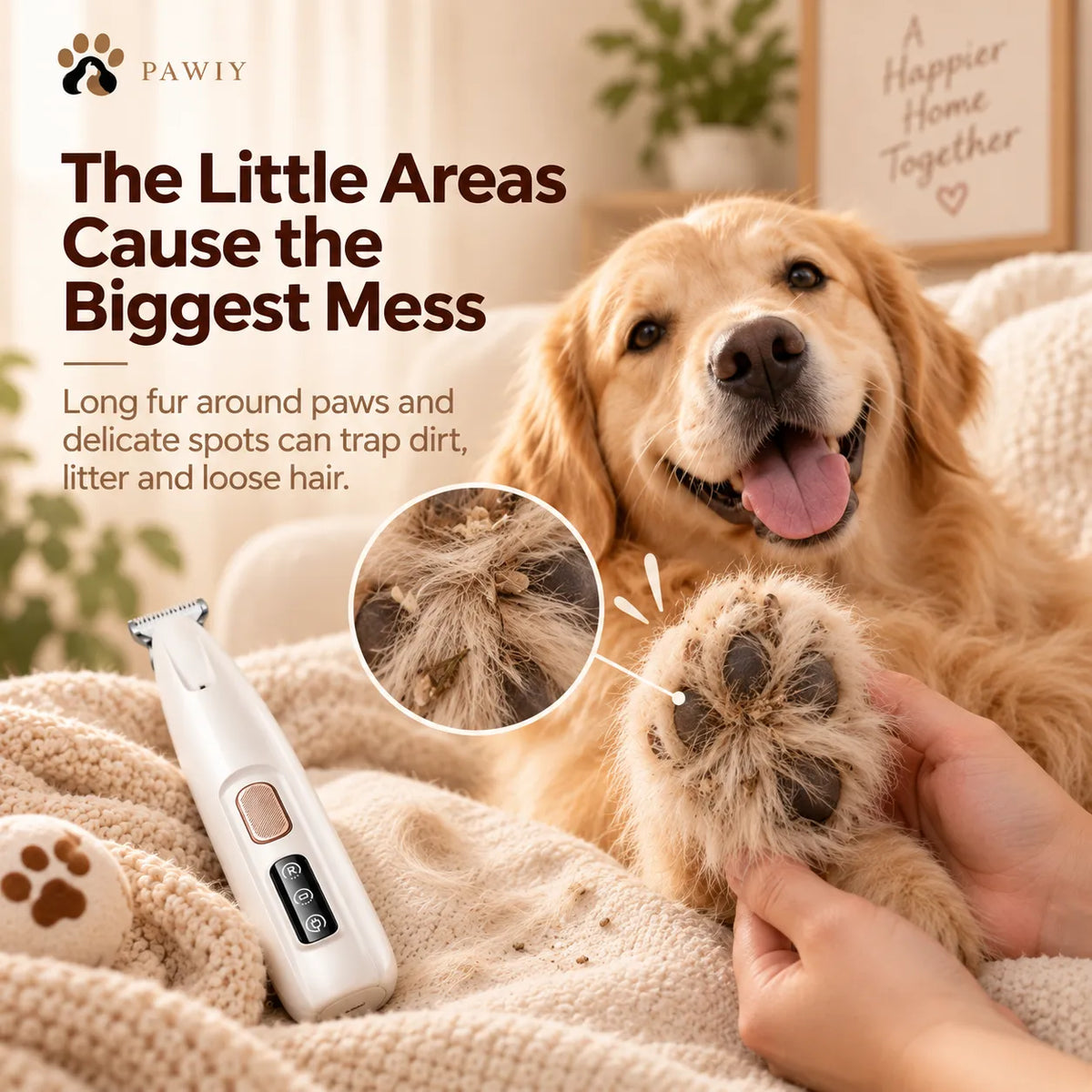 PAWIY CleanTrim Pro lifestyle grooming image