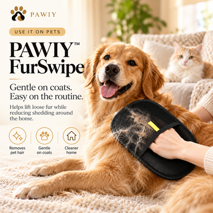 PAWIY FurSwipe gently lifting loose fur from a dog coat